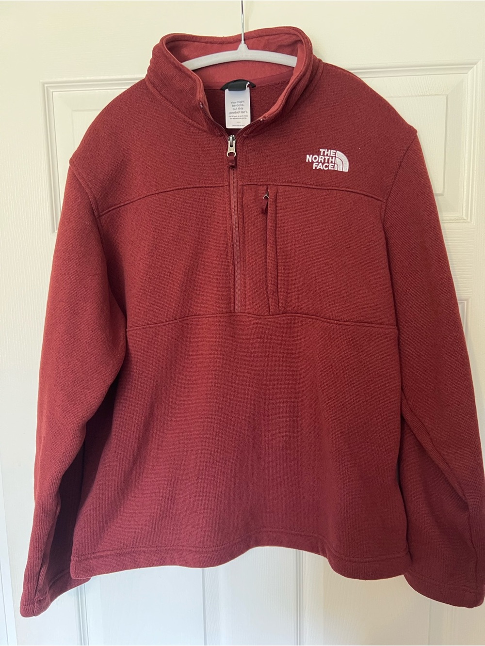 Men’s The North Face Red/Burgundy Quarter-Zip Fleece